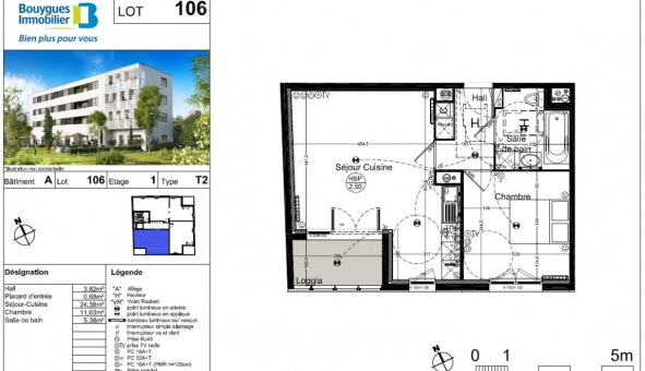 Logement �tudiant T2 &agrave; Lille (59800)