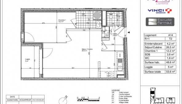Logement �tudiant T2 &agrave; Lille (59800)