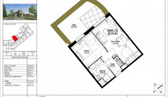 Logement �tudiant T2 &agrave; Linselles (59126)