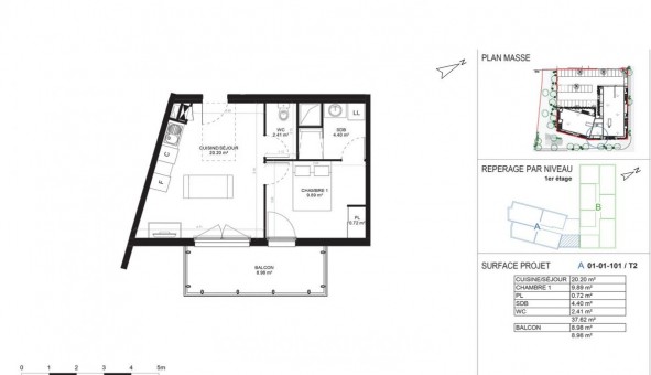 Logement tudiant T2 à Longvic (21600)
