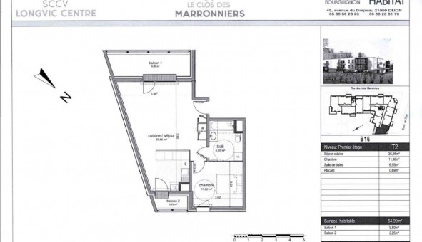 Logement tudiant T2 à Longvic (21600)