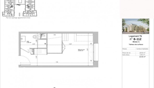Logement tudiant T2 à Louviers (27400)