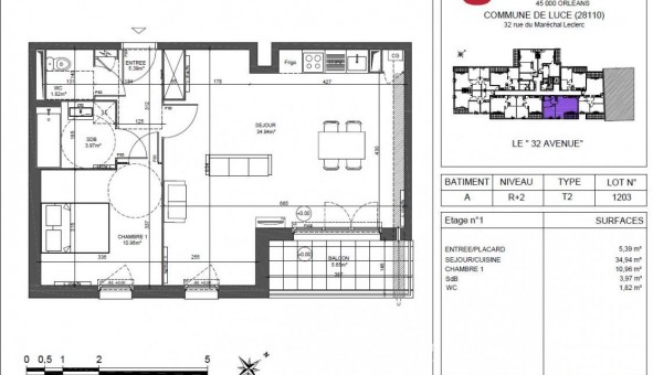 Logement tudiant T2 à Luc (28110)