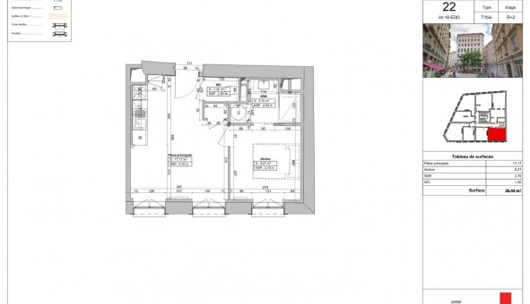 Logement tudiant T2 à Lyon 1er arrondissement (69001)
