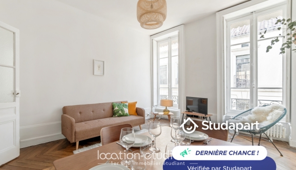 Logement étudiant T2 &agrave; Lyon 2ème arrondissement (69002)