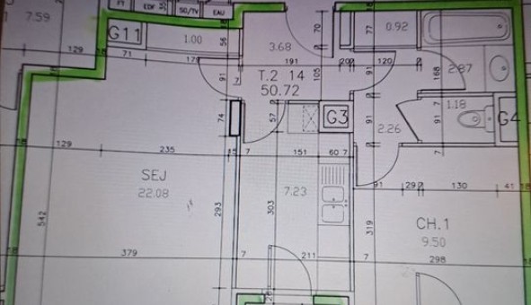 Logement �tudiant T2 &agrave; Lyon 3�me arrondissement (69003)