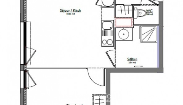 Logement tudiant T2 à Lyon 7me arrondissement (69007)