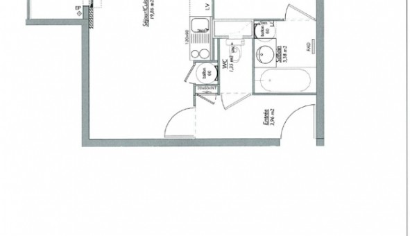 Logement �tudiant T2 &agrave; Lyon 7�me arrondissement (69007)