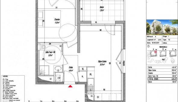 Logement tudiant T2 à Lyon 8me arrondissement (69008)