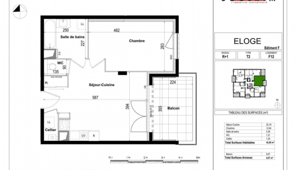 Logement �tudiant T2 &agrave; Lyon 8�me arrondissement (69008)
