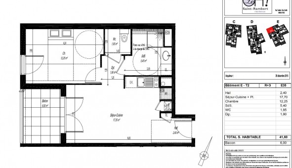 Logement �tudiant T2 &agrave; Lyon 9�me arrondissement (69009)