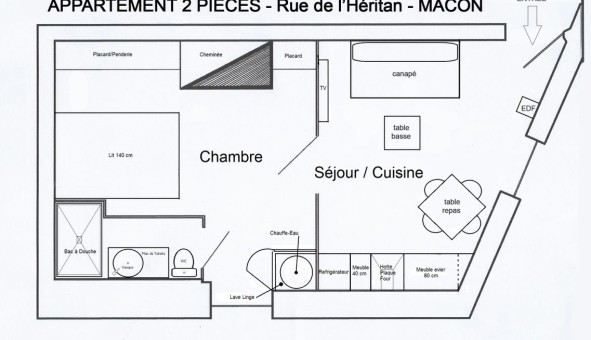 Logement �tudiant T2 &agrave; M�con (71000)