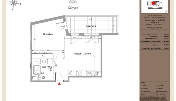 Logement �tudiant T2 &agrave; Marseille 08�me arrondissement (13008)