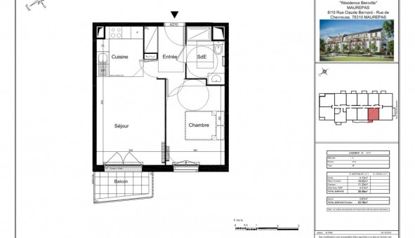 Logement �tudiant T2 &agrave; Maurepas (78310)