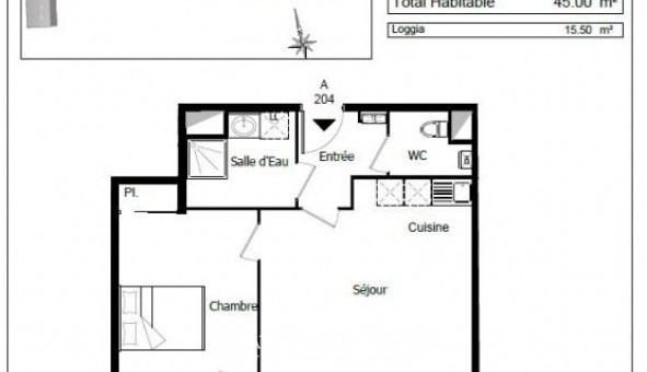 Logement �tudiant T2 &agrave; M�rignac (33700)