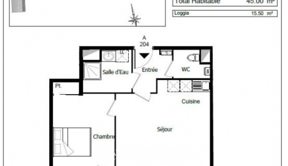 Logement �tudiant T2 &agrave; M�rignac (33700)