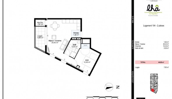 Logement �tudiant T2 &agrave; Metz (57050)