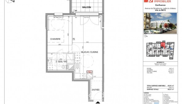 Logement �tudiant T2 &agrave; Metz (57050)