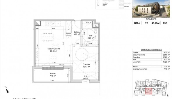 Logement �tudiant T2 &agrave; Mondeville (14120)