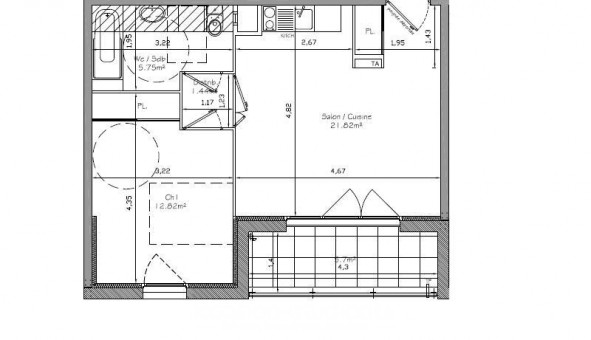 Logement tudiant T2 à Montlimar (26200)