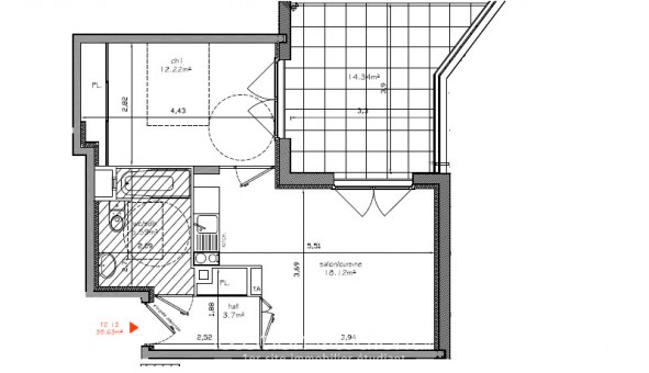 Logement tudiant T2 à Montlimar (26200)