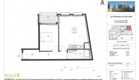 Logement tudiant T2 à Montvrain (77144)