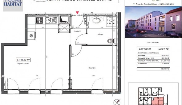 Logement tudiant T2 à Nancy (54100)