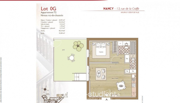 Logement tudiant T2 à Nancy (54100)