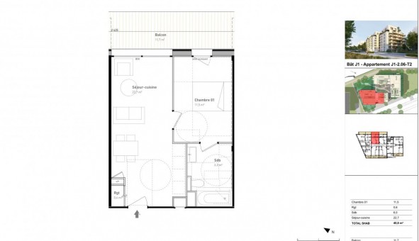 Logement tudiant T2 à Nancy (54100)