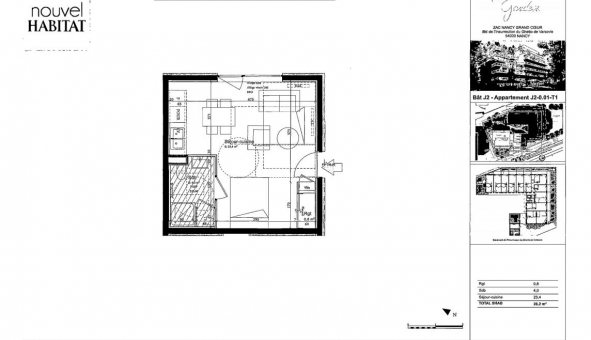 Logement �tudiant T2 &agrave; Nancy (54100)