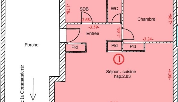 Logement �tudiant T2 &agrave; Nancy (54100)