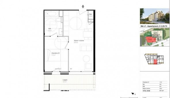 Logement �tudiant T2 &agrave; Nancy (54100)