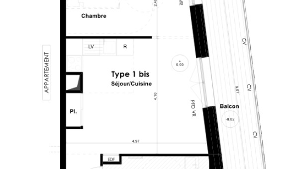 Logement tudiant Location T2 Vide Nantes (44200)