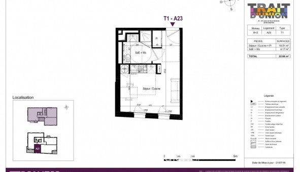 Logement tudiant T2 à Nantes (44200)