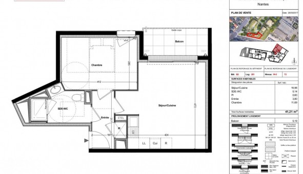 Logement tudiant T2 à Nantes (44200)