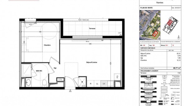 Logement tudiant T2 à Nantes (44200)
