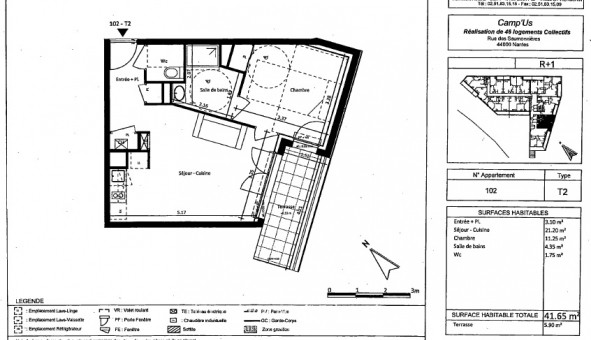 Logement tudiant T2 à Nantes (44200)