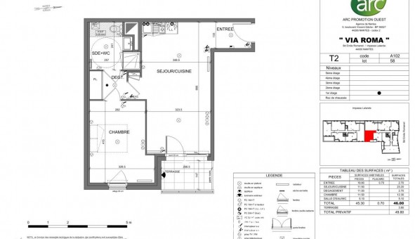 Logement tudiant T2 à Nantes (44200)