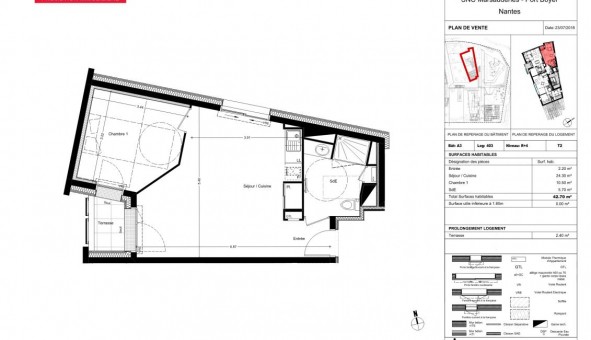 Logement tudiant T2 à Nantes (44200)