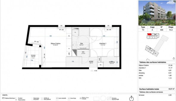 Logement �tudiant T2 &agrave; Nantes (44200)