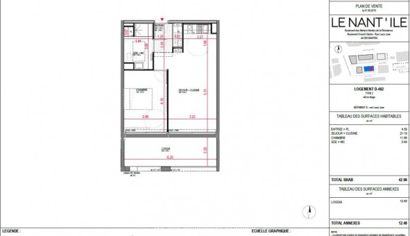 Logement �tudiant T2 &agrave; Nantes (44200)