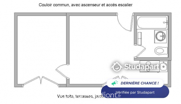 Logement �tudiant T2 &agrave; Nantes (44200)