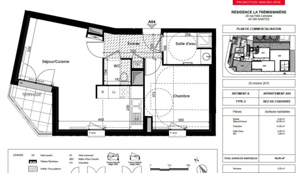 Logement �tudiant T2 &agrave; Nantes (44200)