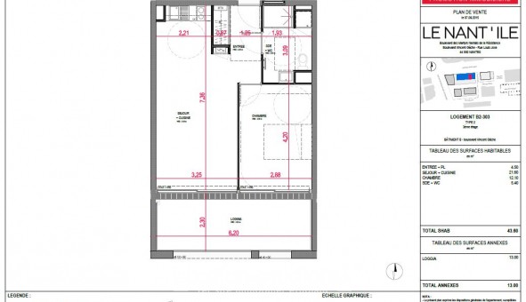 Logement �tudiant T2 &agrave; Nantes (44200)