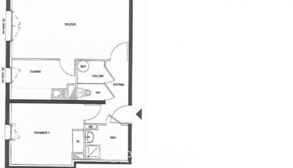 Logement �tudiant T2 &agrave; Nantes (44200)