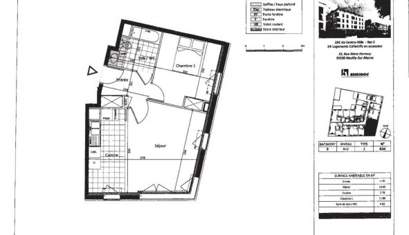 Logement tudiant T2 à Neuilly sur Marne (93330)