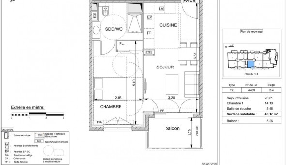 Logement �tudiant T2 &agrave; Nice (06100)