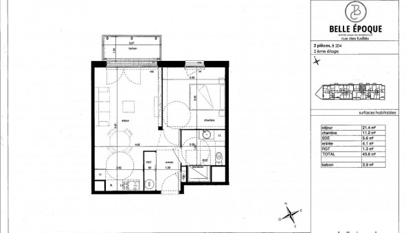 Logement tudiant T2 à Notre Dame de Bondeville (76960)