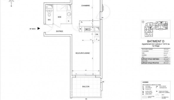 Logement �tudiant T2 &agrave; Ollioules (83190)