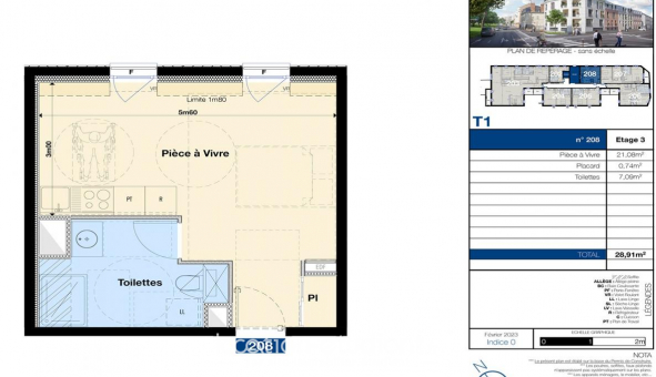 Logement tudiant T2 à Orlans (45100)
